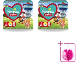 2 x Pampers – Luierbroekjes – Pants Paw Patrol Maat 4 – 72 Luiers - Bulkverpakking - Baby luier - Douchemop - Luierbroek