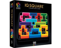 SmartGames IQ Square Deluxe - IQ Deluxe Logisch Denkspel & Premium Breinbreker - Geometrische Puzzel met 120 Opdrachten - Luxe Vierkant Puzzel - Solospel voor Tieners en Volwassenen - Vanaf 14 Jaar