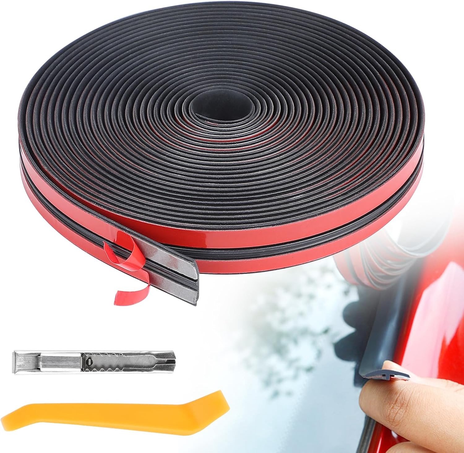 19 mm Zelfklevende Rubber Seal voor Autoruiten - Waterdicht, Geluidsisolatie en Duurzaam