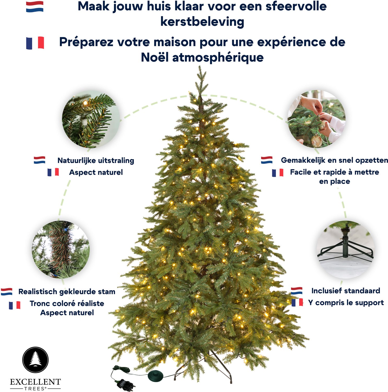Excellent Trees® LED Ulvik 300 cm - Premium XL Kerstboom met 860 lampjes - ⌀178cm - 300cm – foto 7