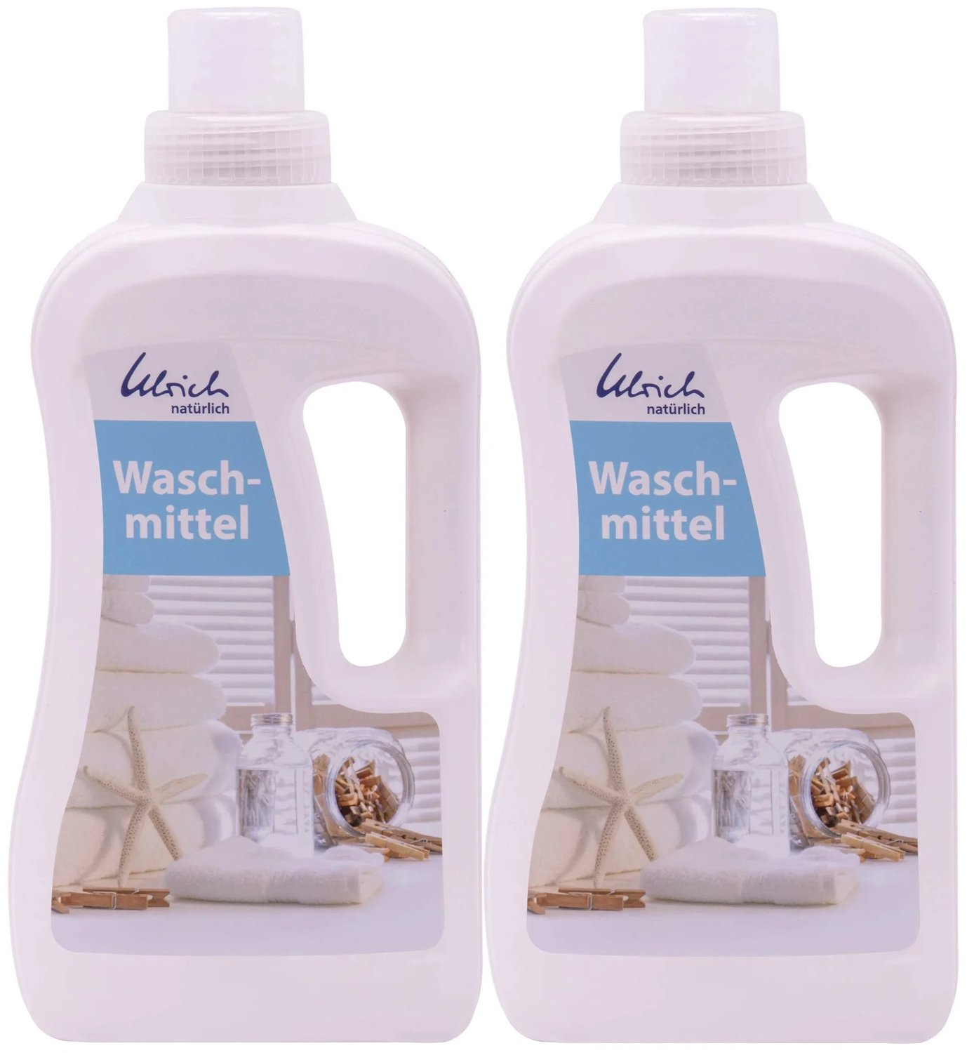 Vloeibaar wasmiddel 2 x 1 liter, ecologisch, natuurlijk, vegan en NCP-gecertificeerd