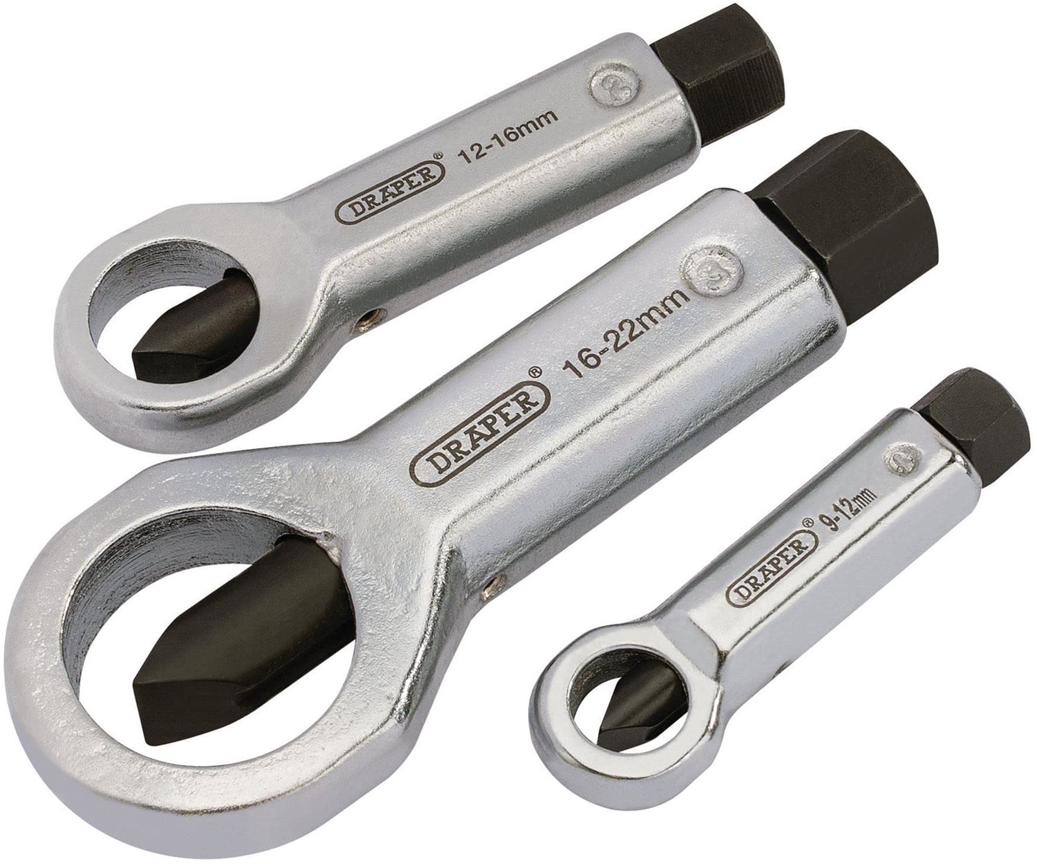 Moeren Splitter Set, Capaciteit 9mm-22mm, 3 Stuks