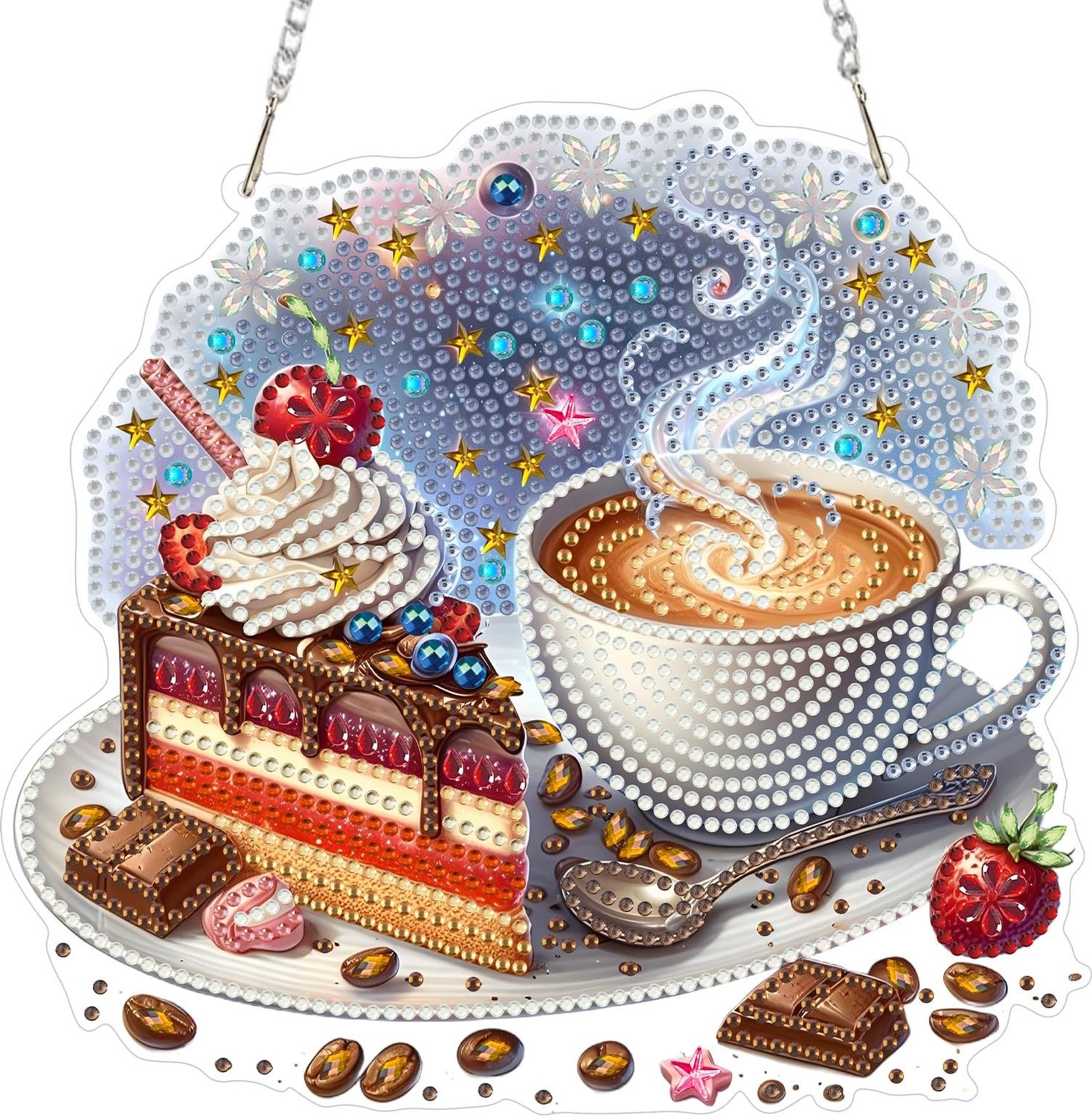 Diamond Art Hangdecoratie - Speciale Vorm met Keten