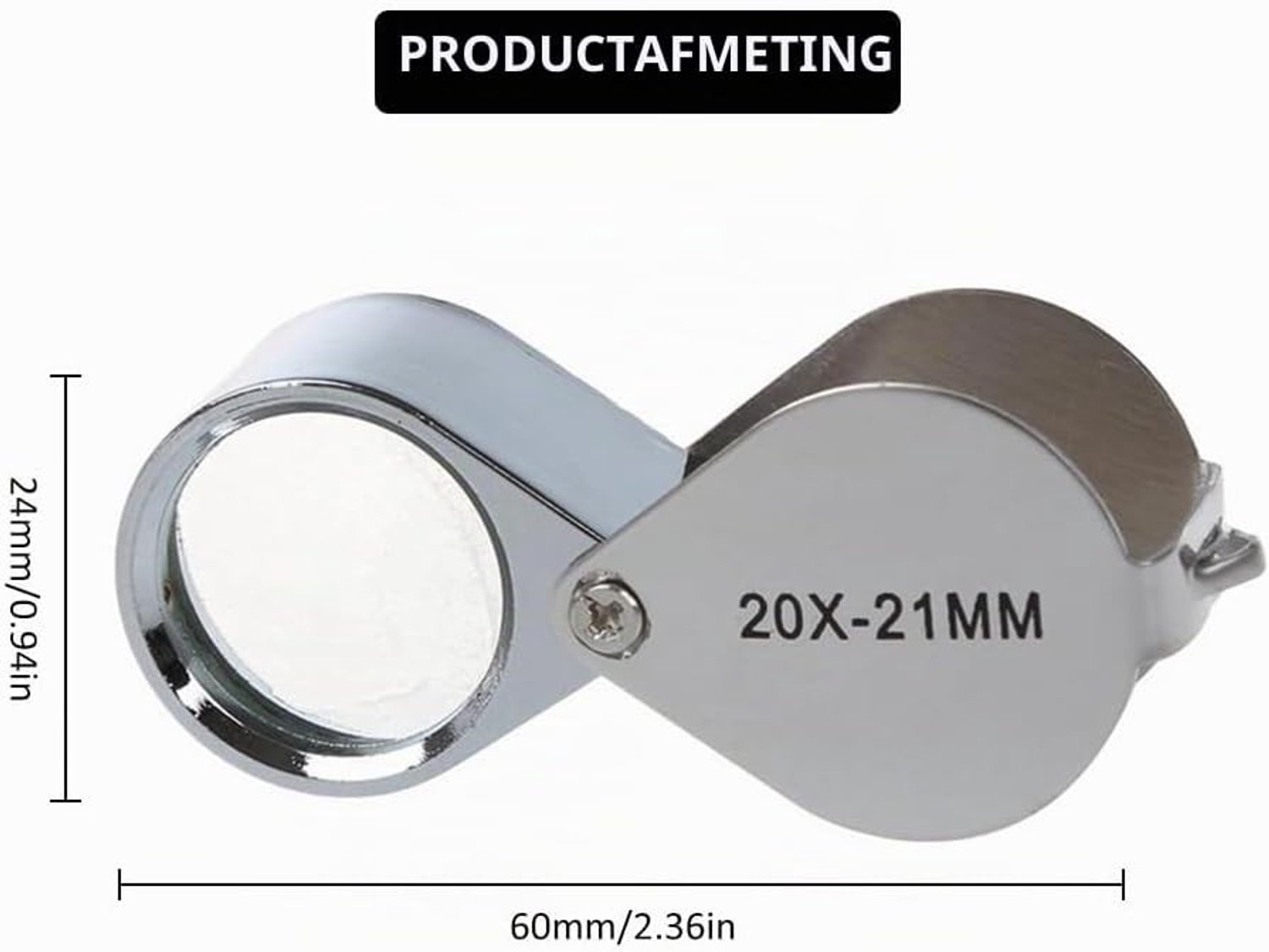 Vergrootglas met 20 Compartimenten voor Juweliers, Opvouwbare Loupe voor Sieraden en Botanisch Gebruik