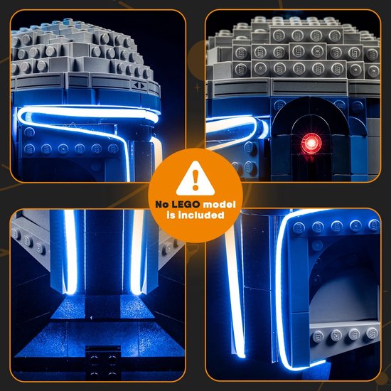 LED Verlichtingsset voor Lego 75408 Jango Bold Helmet — afbeelding 2