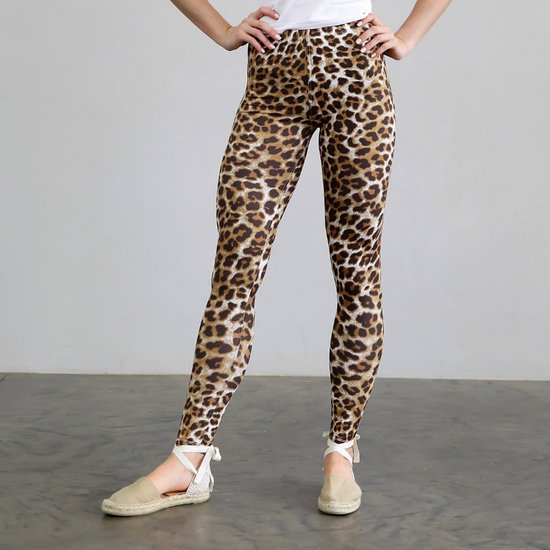 Positive Pants dames legging panterprint – middel/hoge taille shaping legging – comfortabel stretchmateriaal – XS/S/M van Positive Pants — afbeelding 2