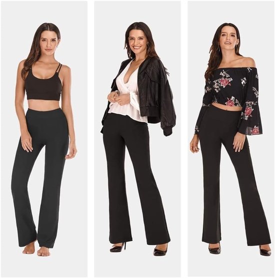 Hoge Taille Flared Legging voor Dames - Comfortabele Yoga Broek met Wijde Pijpen voor Fitness en Casual Gebruik — afbeelding 5
