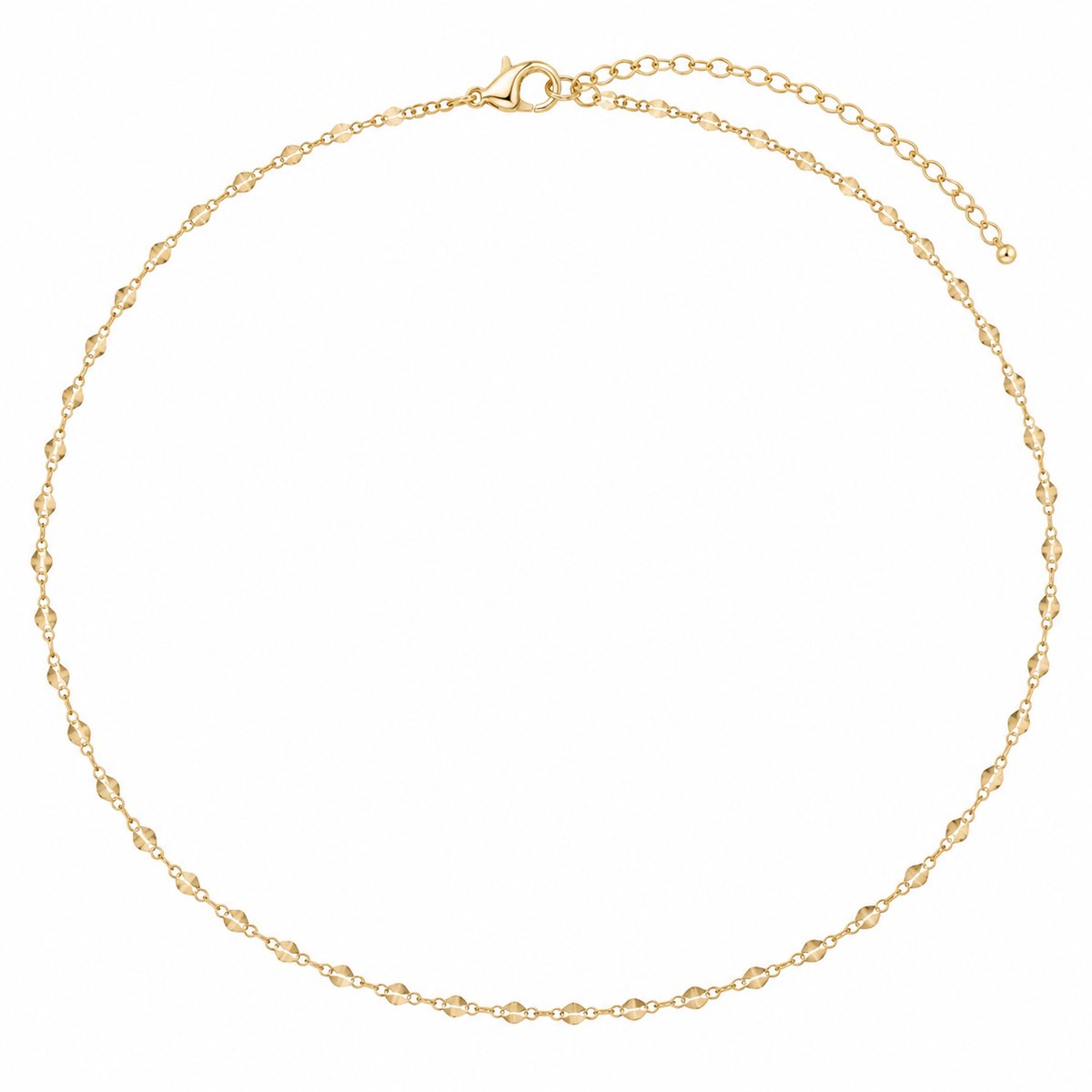Victorious Choker Ketting Dames – Fijne Goudkleurige Halsketting – 2 mm – 39–44 cm