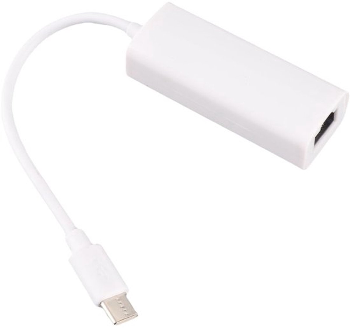 Dailygoody - Type-C naar RJ45-adapter - 100 Mbps Ethernet - Wit - Netwerkadapter