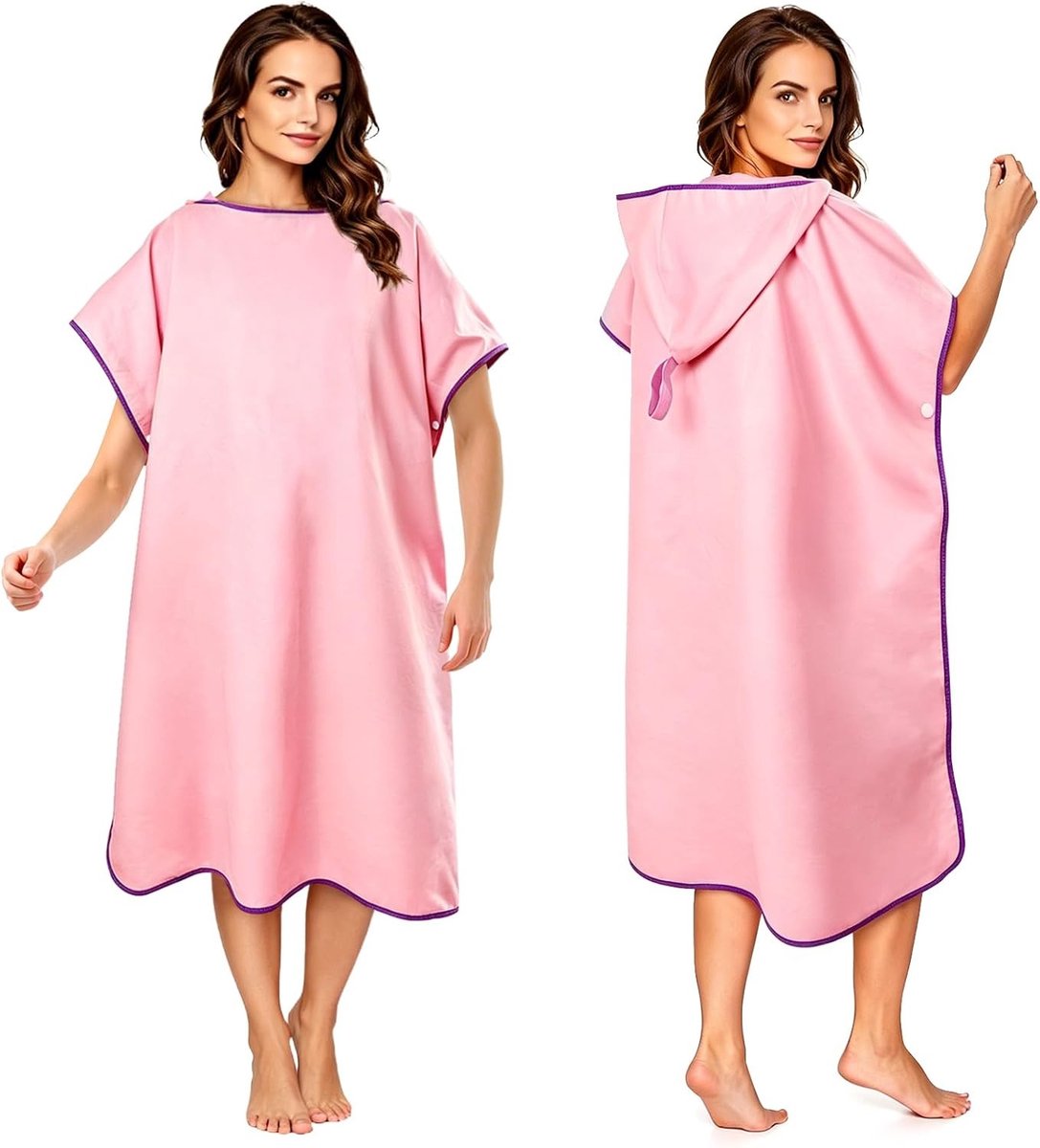 Unisex Badponcho van Microvezel - Sneldrogende Kapponcho voor Wateractiviteiten, Surfen en Strandgebruik