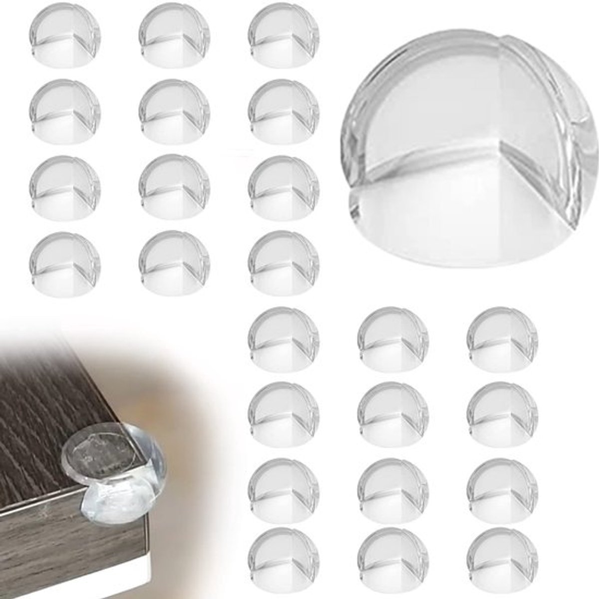MTTproducts- Randbescherming 25 Stuks - Hoekbeschermers Baby - Transparant