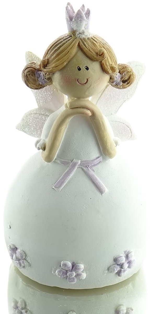 Scheulen decoratief figuur fee Loreley met kroon wit lila