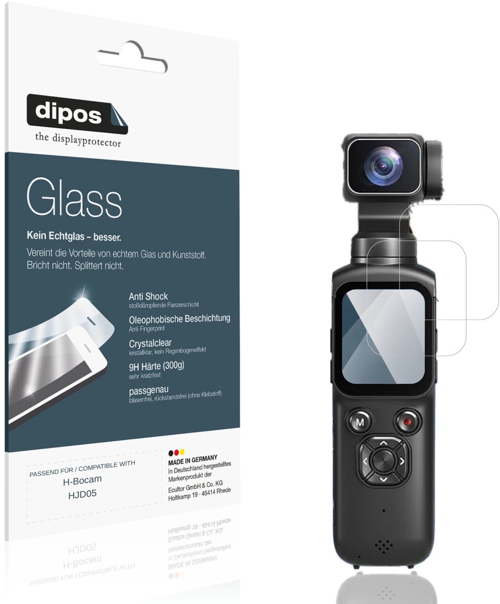 dipos – 2x Pantserfolie geschikt voor H-Bocam HJD05 | 9H Screenprotector