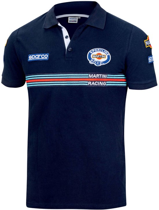Sparco Replica Martini Racing Poloshirt - Marineblauw - Maat XXL van Sparco — afbeelding 4