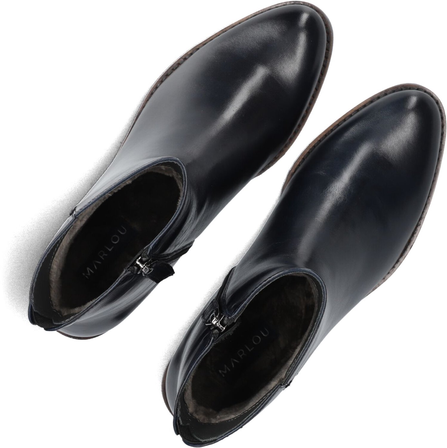MARLOU Gg410 Enkellaarsjes - Enkelboots met rits - Dames - Blauw - Maat 44