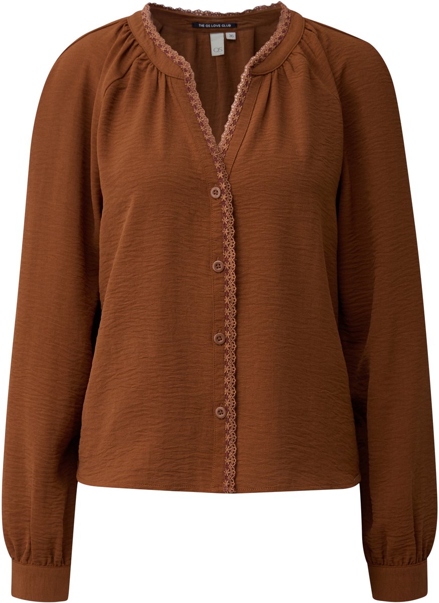 QS - female - Tuniekblouse met kant bij de halslijn