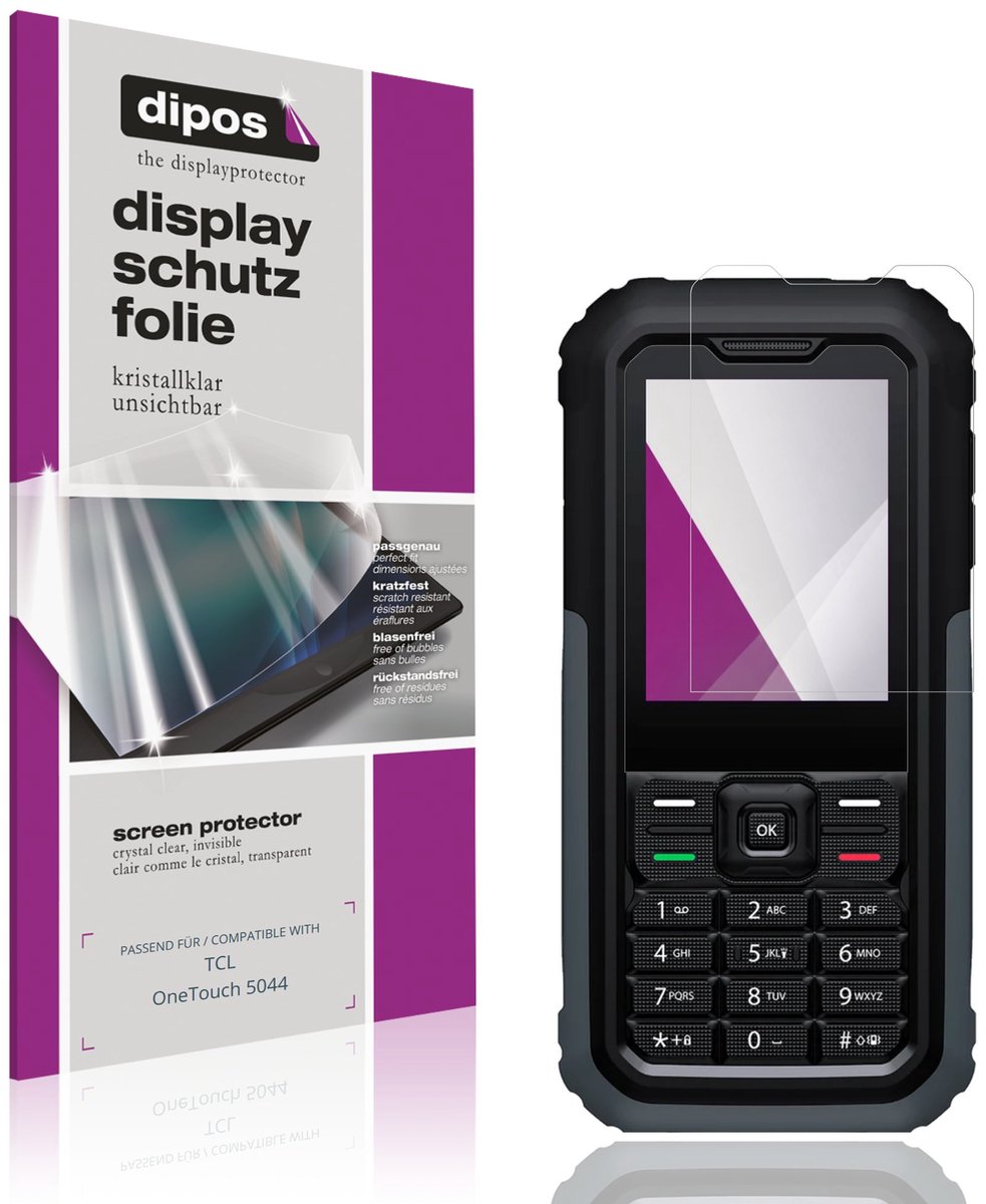 dipos – 4x Beschermfolie geschikt voor TCL OneTouch 5044 | Krasbestendige & heldere Screenprotector Ultra-Thin