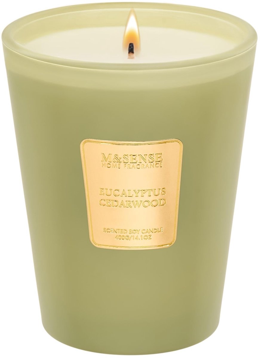 Elzusha - Geurkaars Eucalyptus Cedarwood - 400 gram