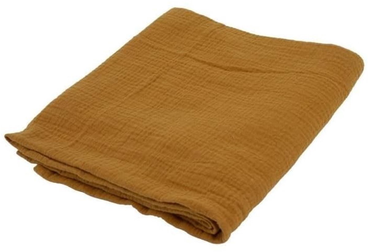 Elzusha - Grote 100 x 100 cm Katoenen Doek, Caramel