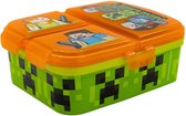 Boîte à pain Minecraft XL 4 compartiments 18 cm X 15 cm X 7 cm