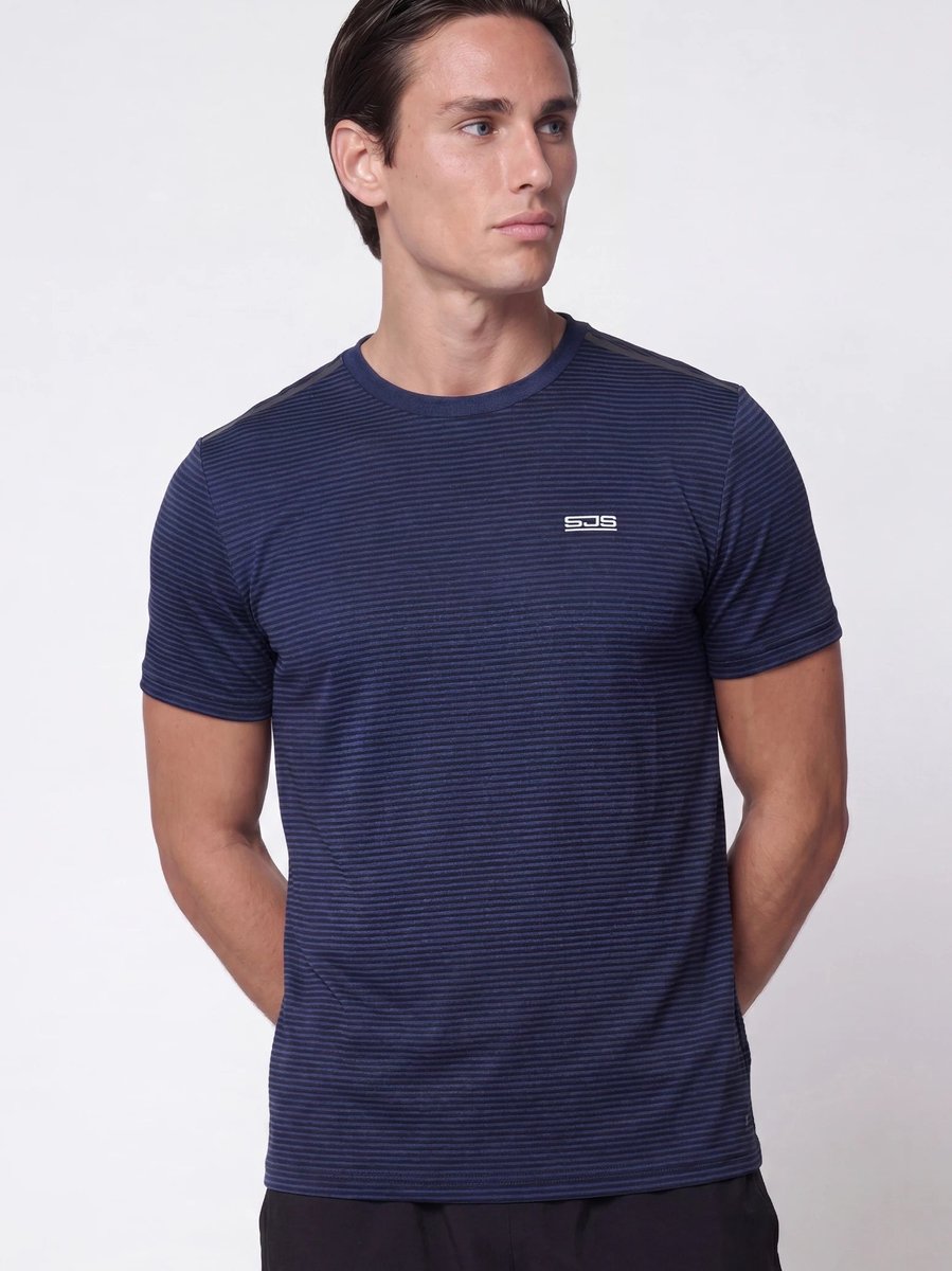 Sjeng Sports TEX LONG - Maat: S Dark Blue - Tennis Extra Long Shirt Mannen - Sportshirt - polyester
