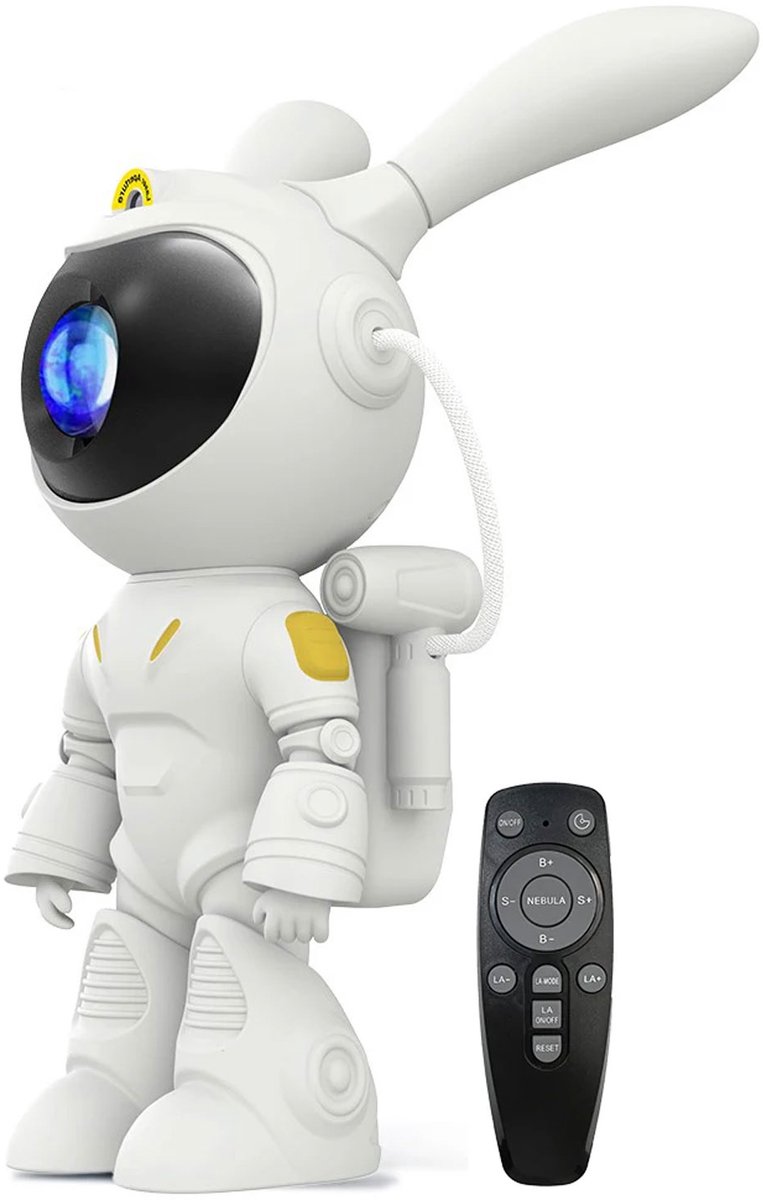 Ruimtekonijn Astronaut Projectielampjes Vol Sterren Versierde Nachtlampjes Kinder Kerstcadeau