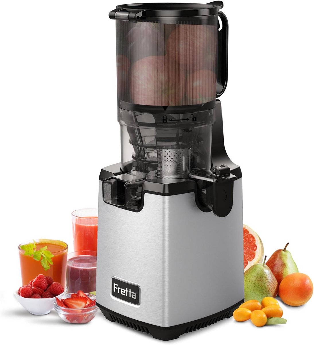 Slowjuicer Koudgeperst Sapcentrifuge 250W - Extra Brede Invoer & Eenvoudig Schoonmaken