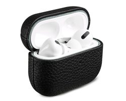 Accezz Echt Leren Case - Hoesje geschikt voor AirPods Pro 2 / Pro 2 (2022) - Zwart