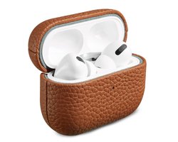 Accezz Echt Leren Case - Hoesje geschikt voor AirPods Pro 2 / Pro 2 (2022) - Cognac