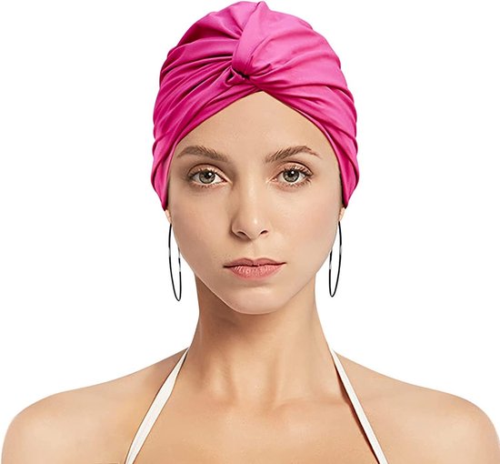 Crazy Bean Siliconen Badmuts – Met Oordopjes En Neusklem, Rekbaar, Voor Lang Haar, Flamingo Design