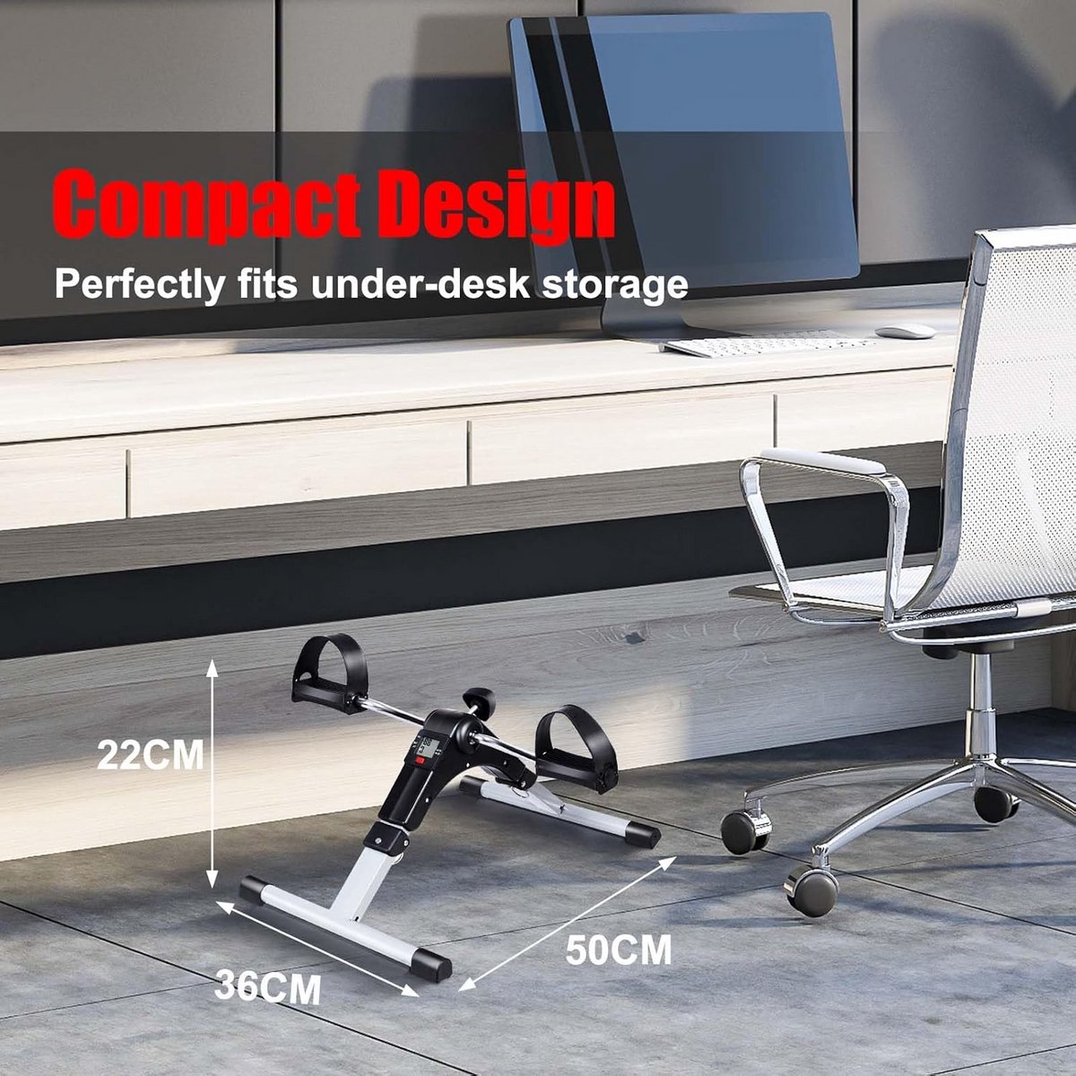 Compacte Mini Hometrainer Fiets met Verstelbare Weerstand - afbeelding 2