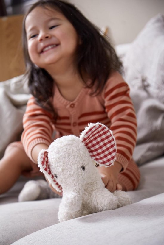 Knuffeldoek Olifantje Beige - GOTS Gecertificeerd Pluche Speelgoed Voor Baby's — afbeelding 4