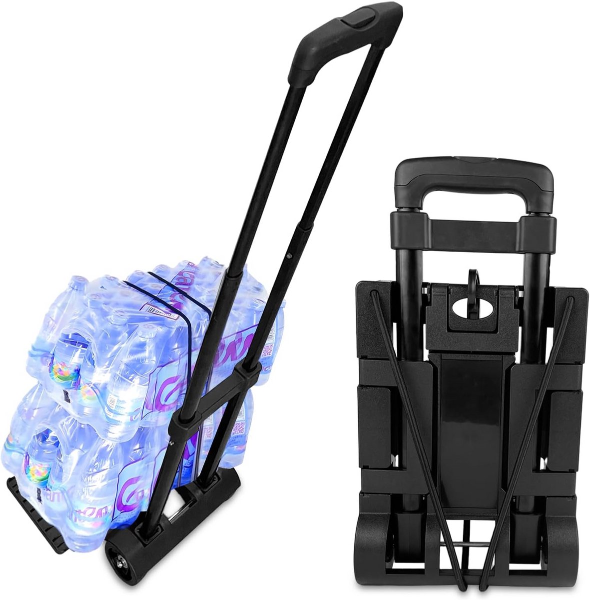 Opvouwbare Steekwagen Aluminium met Telescoopgreep en Elastische Band