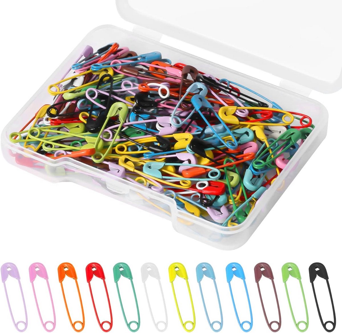 120x Veiligheidsspelden Set - Diverse Kleuren en Maten voor Naaien en Knutselen
