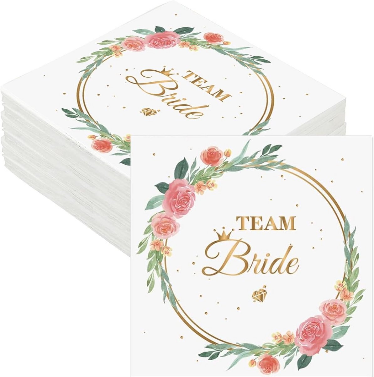20x Servetten voor Vrijgezellenfeest – Team Bride to Be Decoratie voor Bruidsfeest