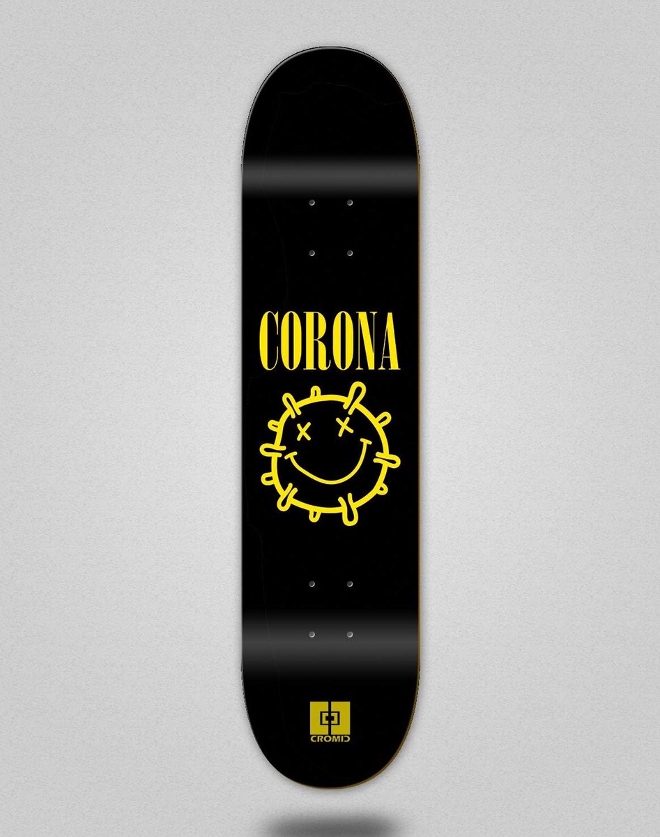 Skateboard Deck 8.5 Inch Stevig Houten Skateboard Board Corona Design Geel