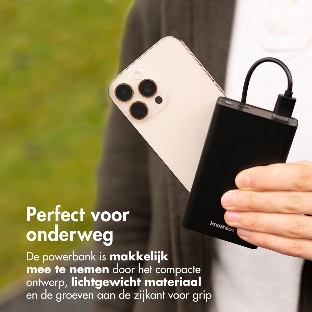 imoshion Powerbank 20000 mAh 30W Snellader Zwart - afbeelding 3