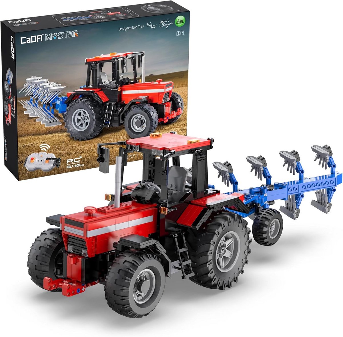 Bouwsteentjes Tractor op Afstandsbediening (RC) - 1675 Delen - Technisch Bouwpakket