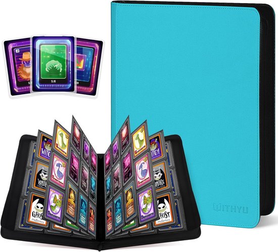 ProCase Toploader Verzamelkaartenalbum Met Venster Voor 324 Toploader 9 Vakken Binders 3 X 4 Geel 1314132270