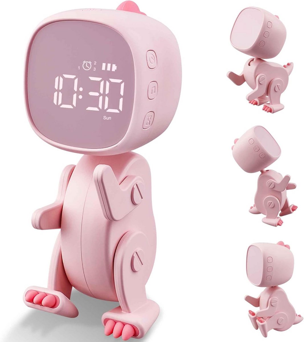 Digitale Kinderwekker met LED Display en Dino Ontwerp