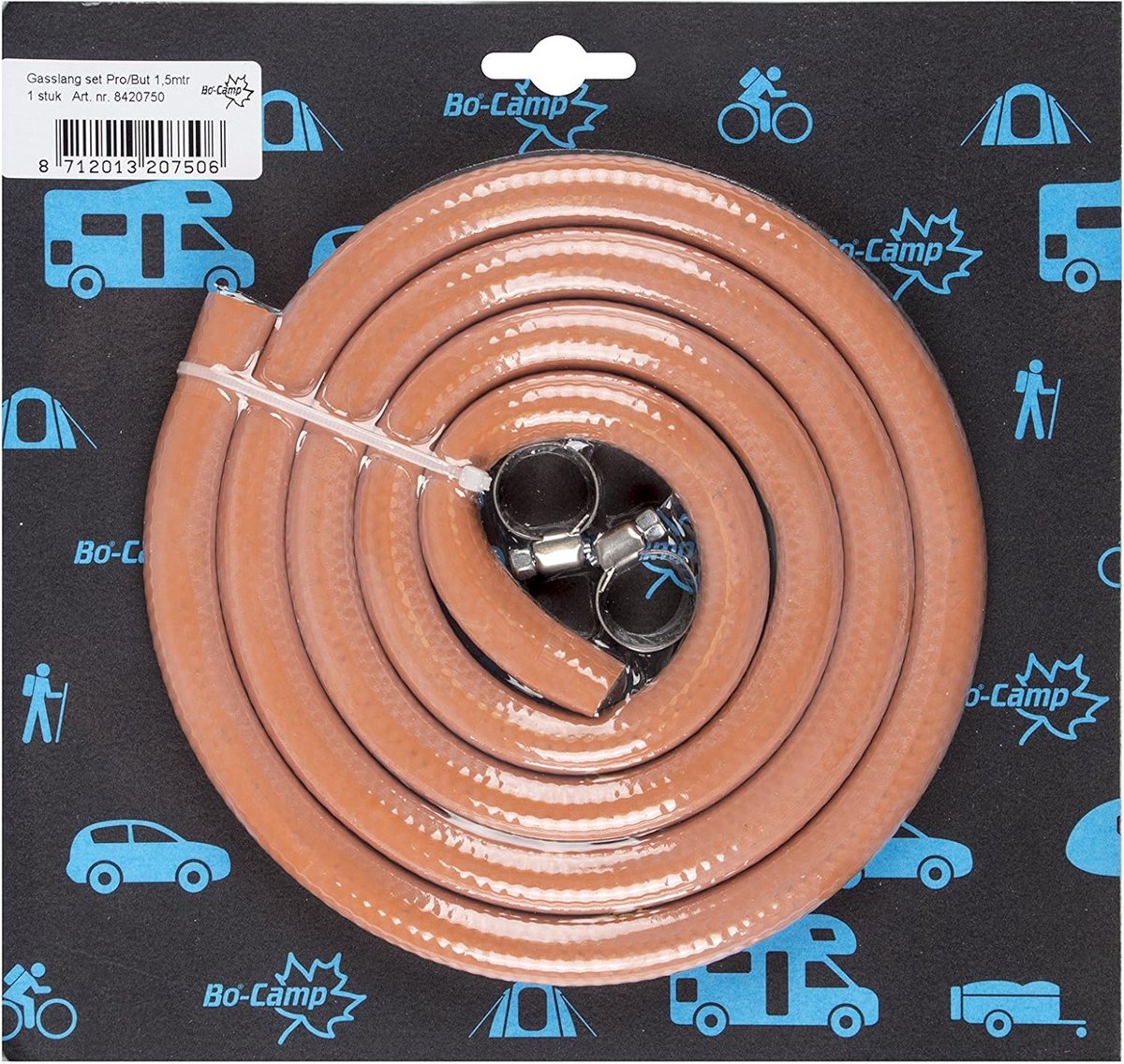 Gasslang met Klemmen voor Gasbarbecue en Fornuis 1.5 Meter