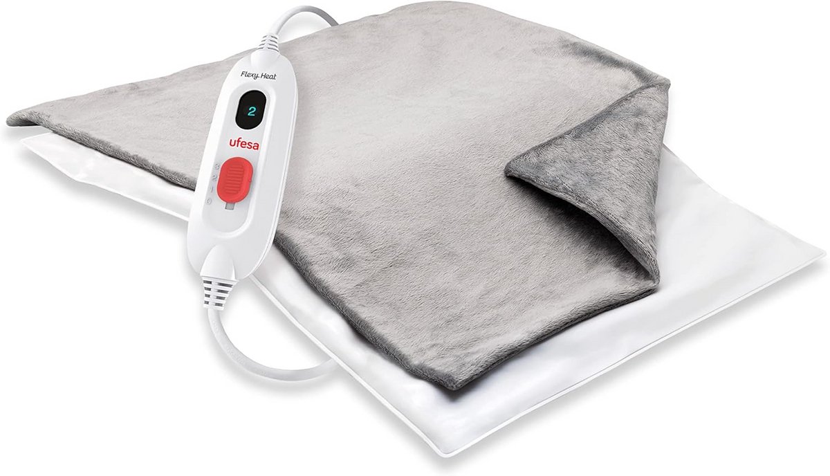 Elektrisch Warmtekussen met 3 standen en Timer - Wasbare Microvezelhoes - Zacht en Comfortabel