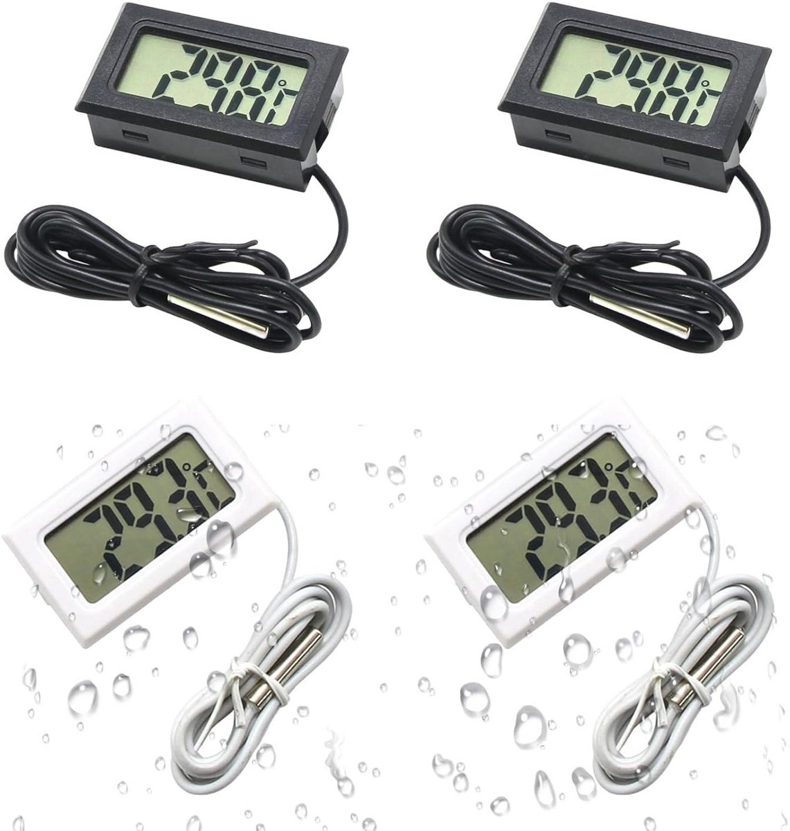 Digitale Thermometer met Sensor voor Aquarium, Koelkast en Vriezer