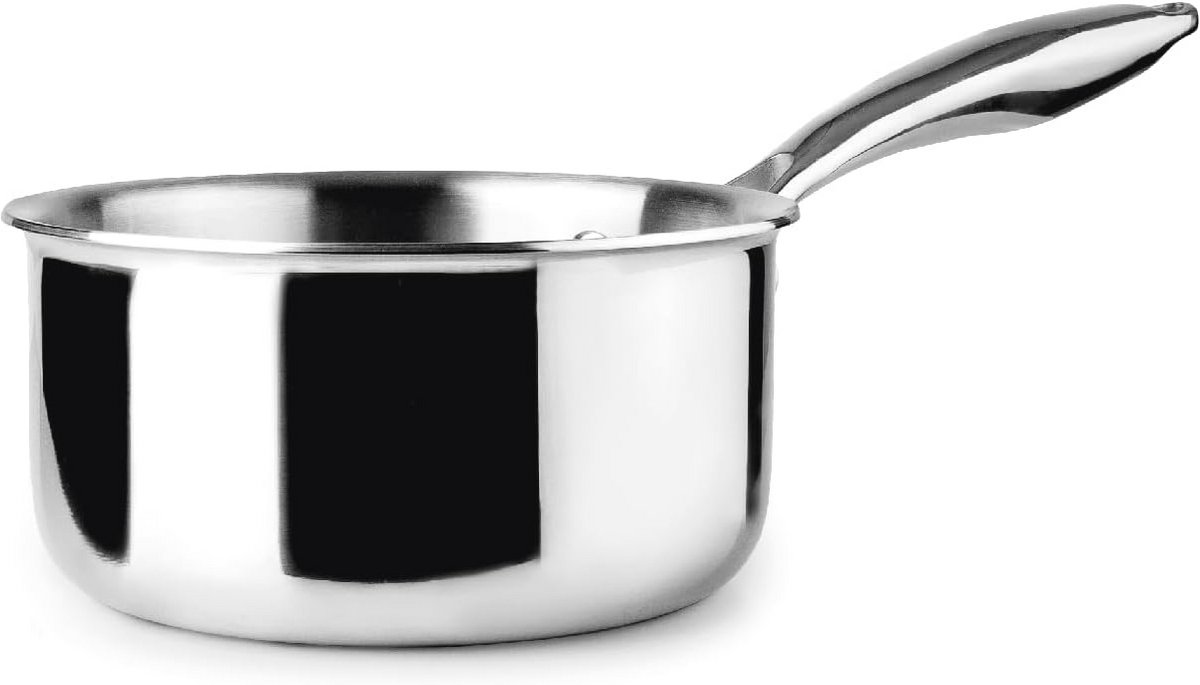 Drievoudige RVS kookpan 20 cm - Geschikt voor inductie zonder anti-aanbaklaag