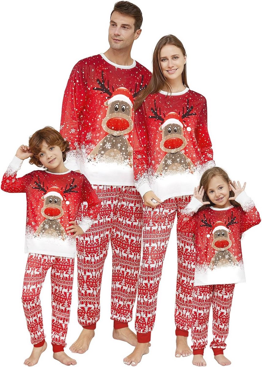 Warme Kerst Jumpsuit Kostuum Set voor Gezinnen - Voor Vrouwen, Mannen, Meisjes, Jongens en Baby's - Perfect voor Herfst en Winter