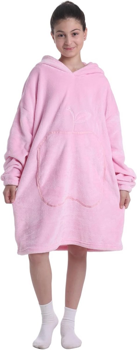 Oversized Deken Hoodie voor Kinderen en Tieners - Comfortabele en Draagbare Fleece Pullover