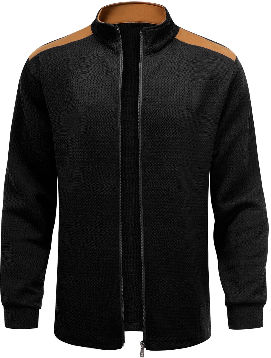 YOUTHUP Heren Kleurgeblokt duurzaam vest - Jacquard - L
