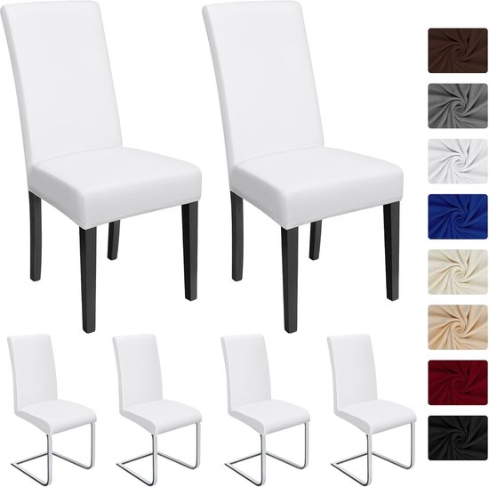 Stoelhoes-Stoelhoezen-6 Stuks Stretch Stoelhoes Universele Modern Eetstoelhoezen Wasbaar Eetkamerstoelhoezen