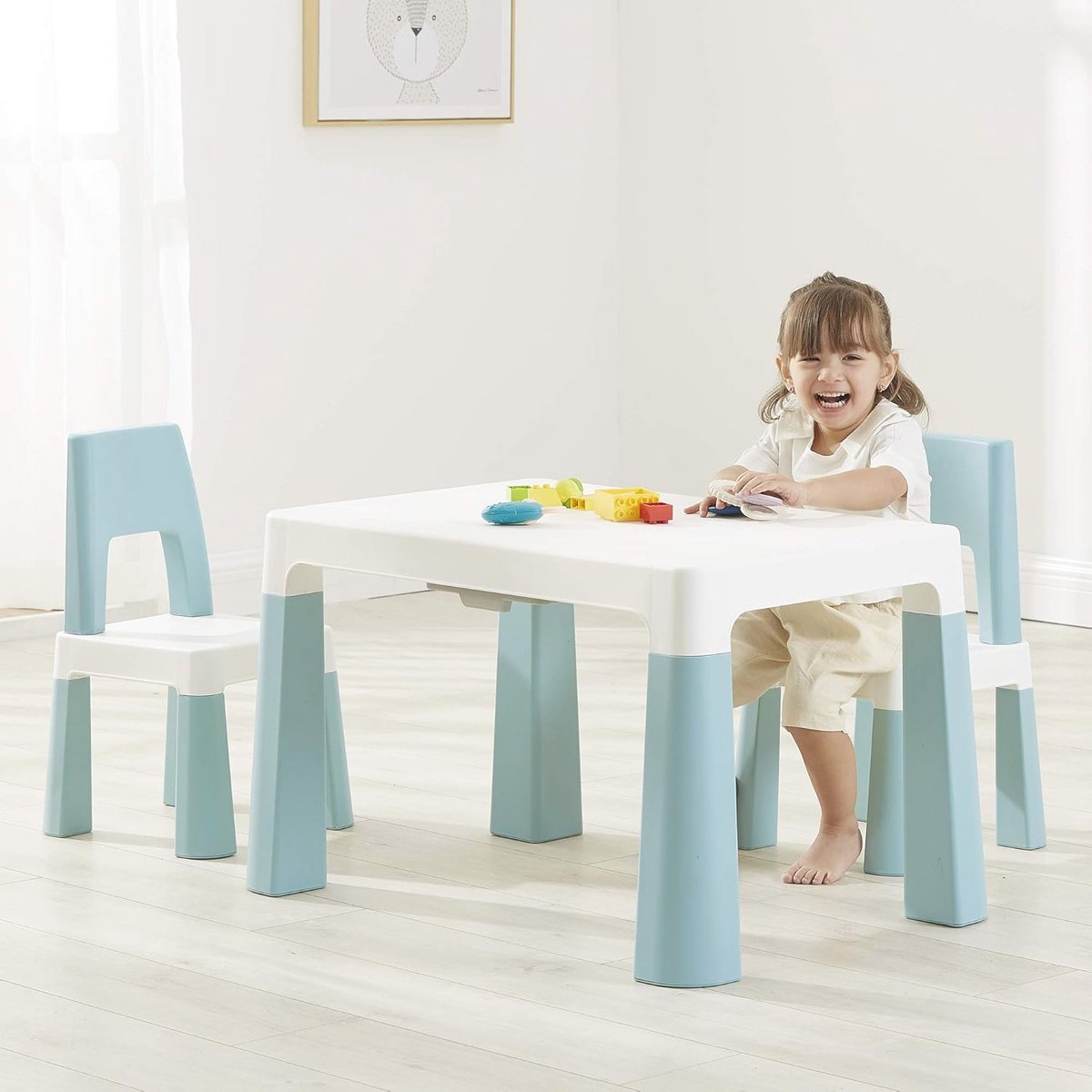 Verstelbare Tafel en Stoelen Set voor Kinderen - Duurzaam en Lichtgewicht Design