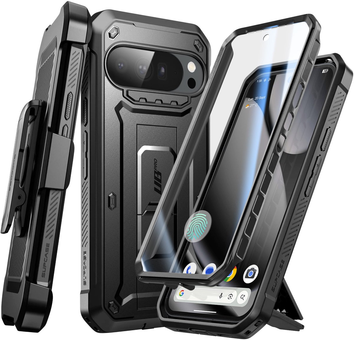 Supcase, Volledige hoes voor Google Pixel 10 Pro XL MagSafe Unicorn Beetle Pro-serie, Zwart